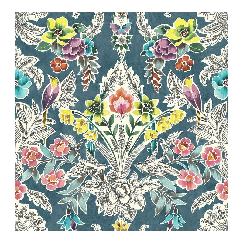 NuWallpaper Summer Love Teal Peel & Stick Wallpaper - 216in x 20.5in x 0.025in