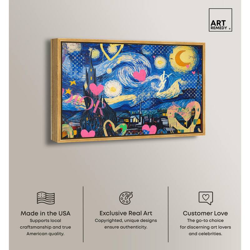 Starry Night Graffiti Canvas by Art Remedy