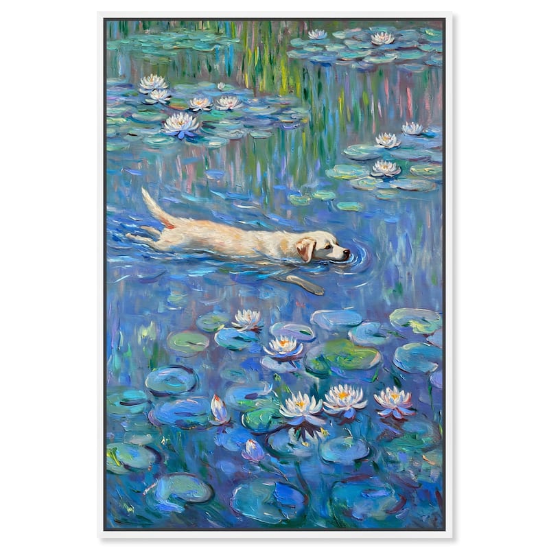 Lily Lagoon II Canvas by Modern Classic Art Remedy - White - 24" x 36"