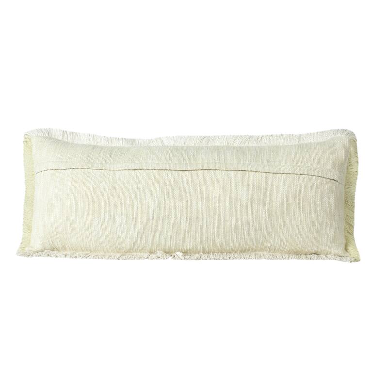Sevita Two-Tone Cotton Fringe Throw Pillow