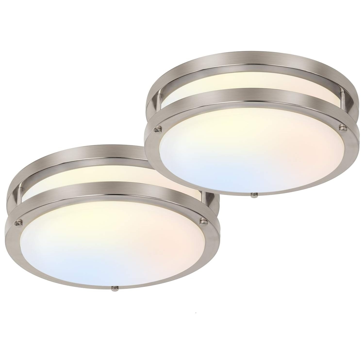 10 Inch Recessed LED Ceiling Light Fixture/3000K/3500K/4000K/5000K Adjustable Ceiling Light, Dimmable Lighting, 2 Pack