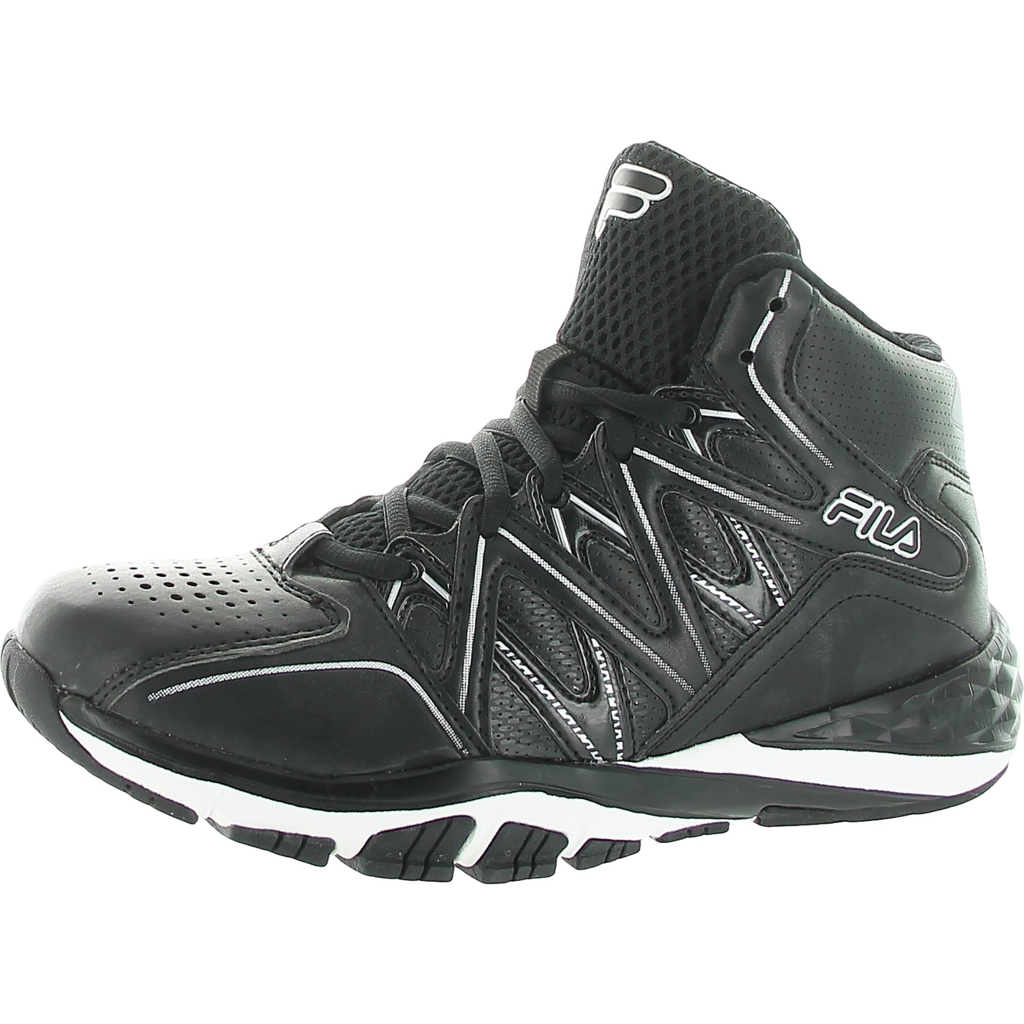 black leather basketball shoes