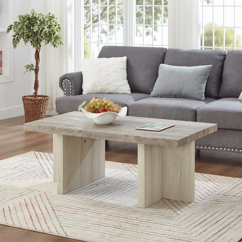 Roundhill Furniture Mchome 3-Piece Coffee Table Set, Coffee Table and Two End Tables