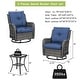 preview thumbnail 66 of 110, Pocassy 3-Piece Outdoor Swivel Bistro Set, Wicker Rocking Chairs