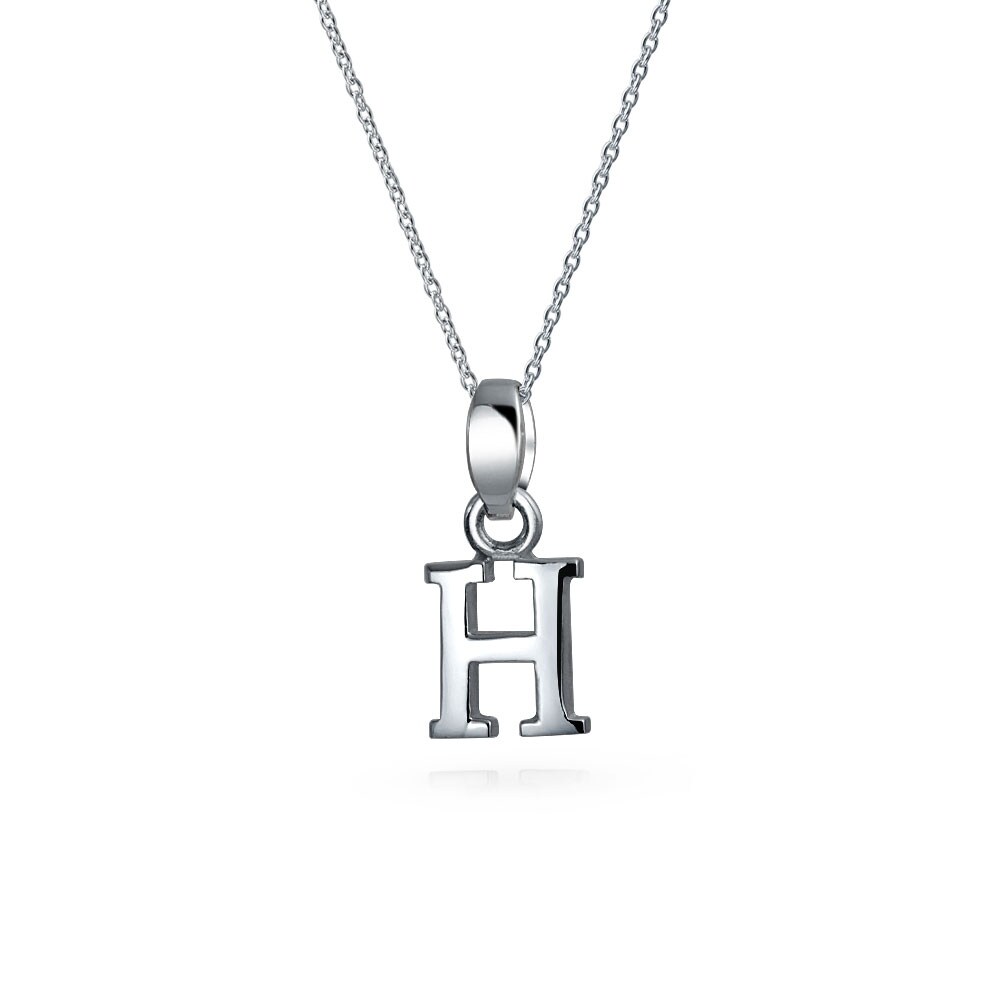 Sterling Silver Alphabet Capital Letter O Pendant Charm