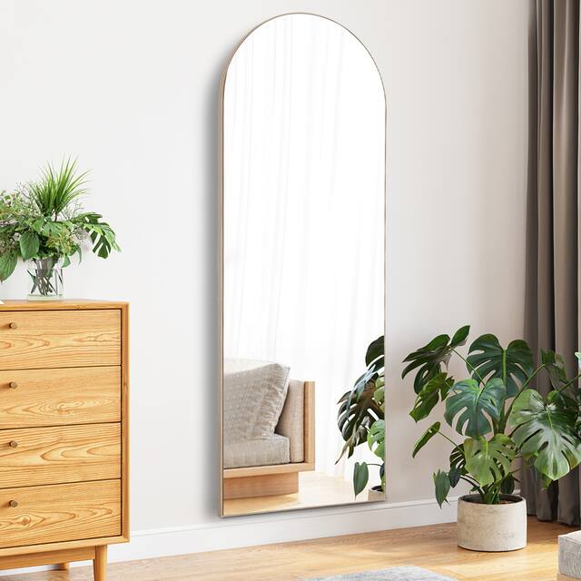 Arched Top Full-length Freestanding/ Leaning/ Hanging Wall Mirror