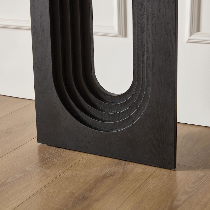 47.24 Inch Rectangular Console Table with Loopback Base, Living Room Narrow Entryway Sofa Table, Easy to Assembly
