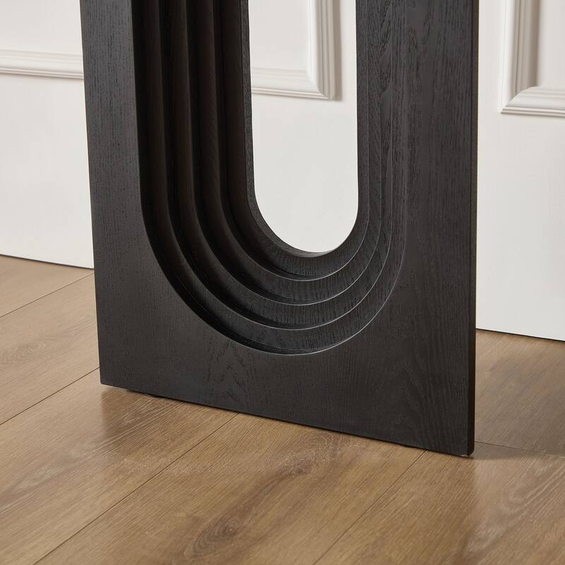 Narrow Console Table with Unique Loopback Design, Modern Design MDF Sofa Table Entrance Table for Hallway, Entrance,Apartment ,