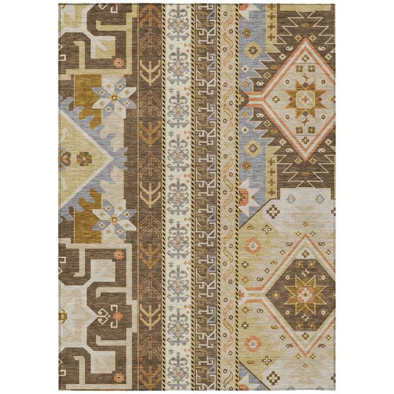 HomeRoots Aztec Transitional Rectangle Outdoor Rug
