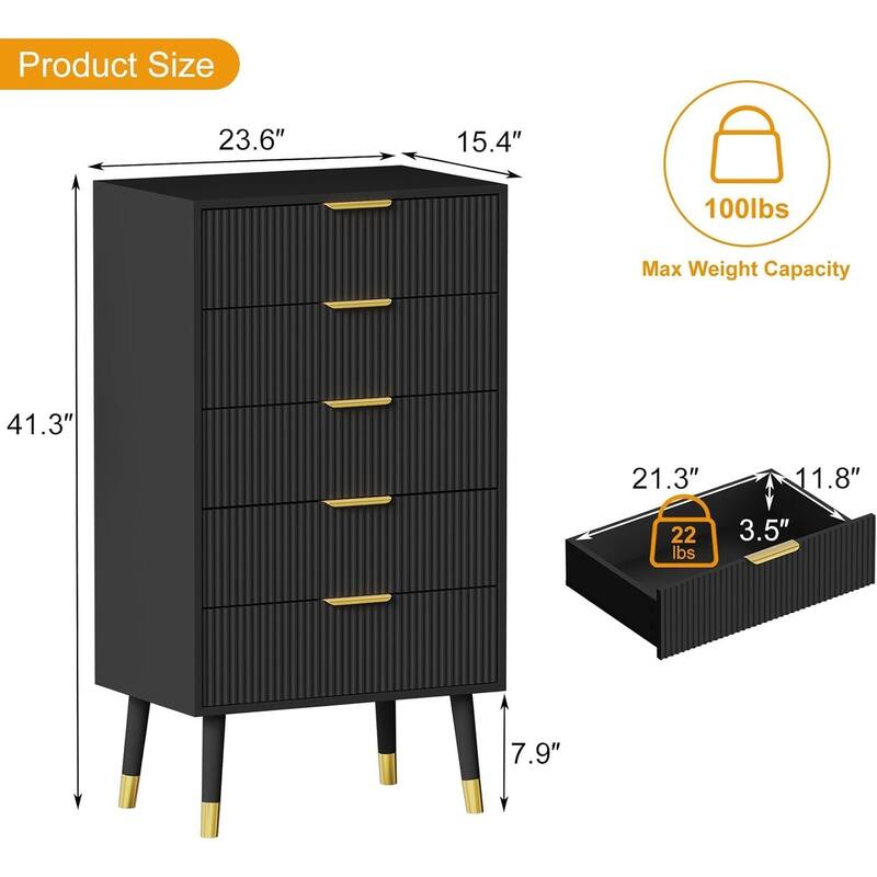 5 Drawer Dresser for Bedroom