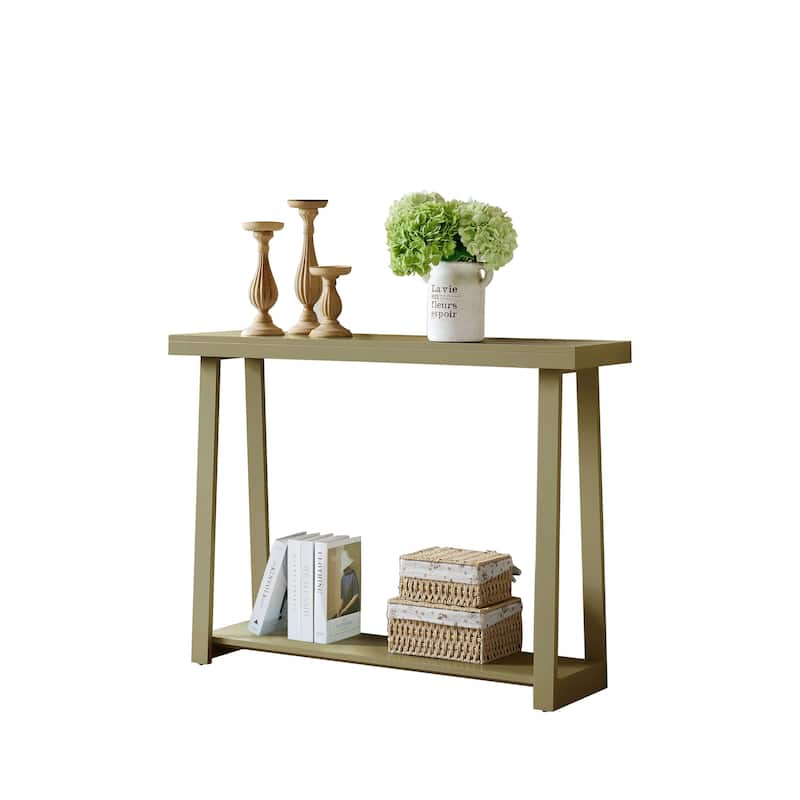 Emma Collection Wood 36" Modern Console Table with Shelf