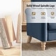 preview thumbnail 14 of 62, HULALA HOME Adika 51"W Farmhouse Striped Linen Upholstered Loveseat with Solid Wood Spindle Legs
