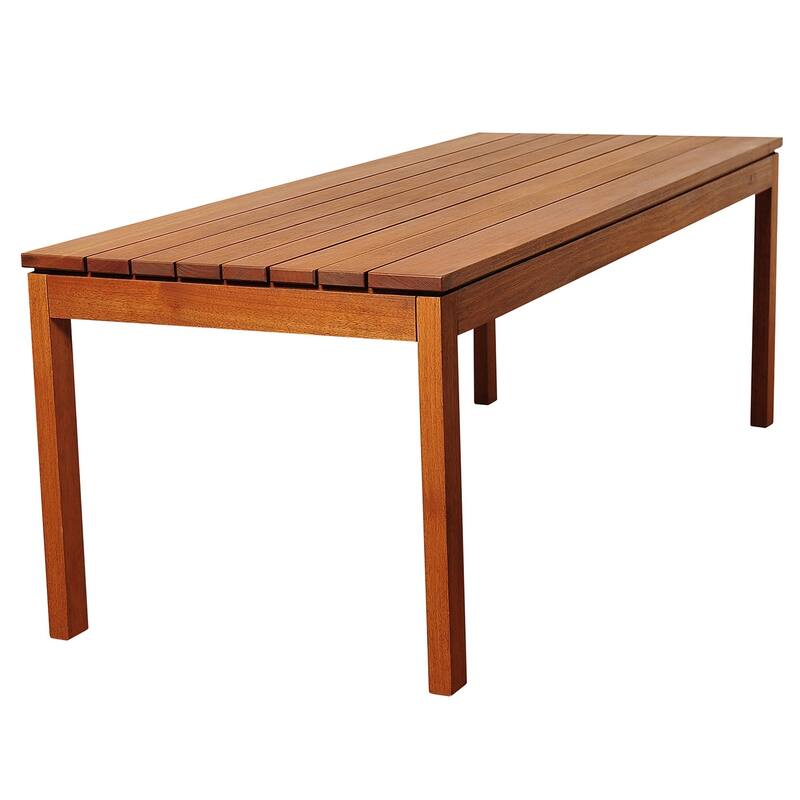 7-Piece Brown Emerson Eucalyptus Rectangular Patio Dining Set 82.5"