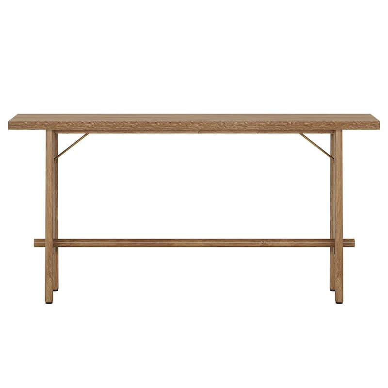 63" Long Console Table, Modern Entryway Table with Metal Legs