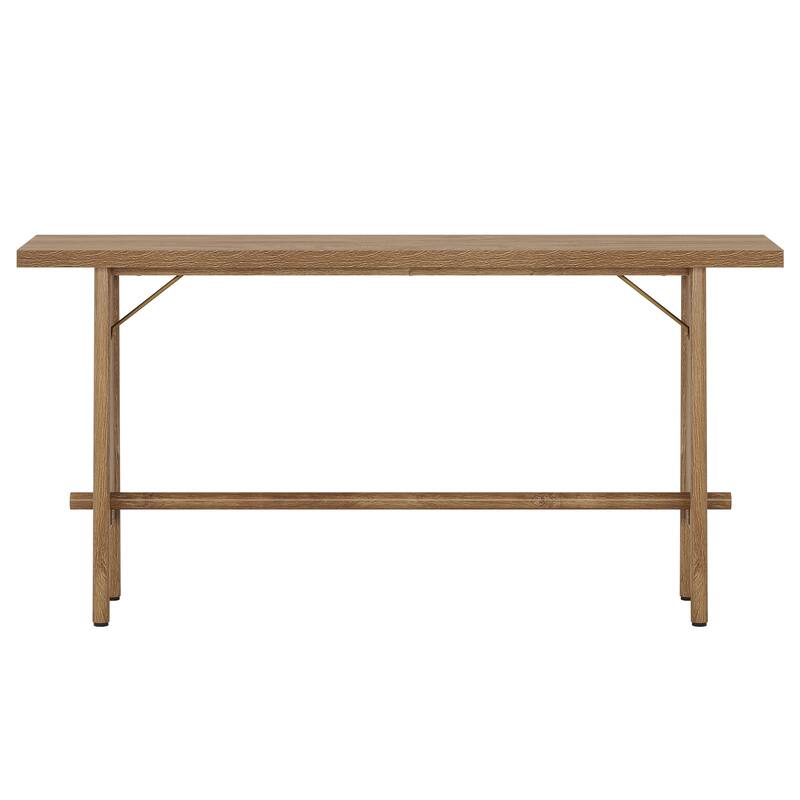 63" Long Entryway Table, Modern Console Table with Metal Legs