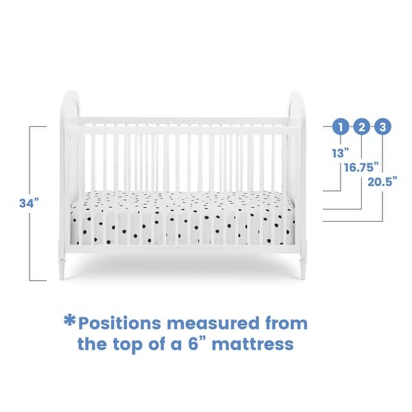 dimension image slide 2 of 4, Madeline 4-in-1 Convertible Crib, Greenguard Gold Certified