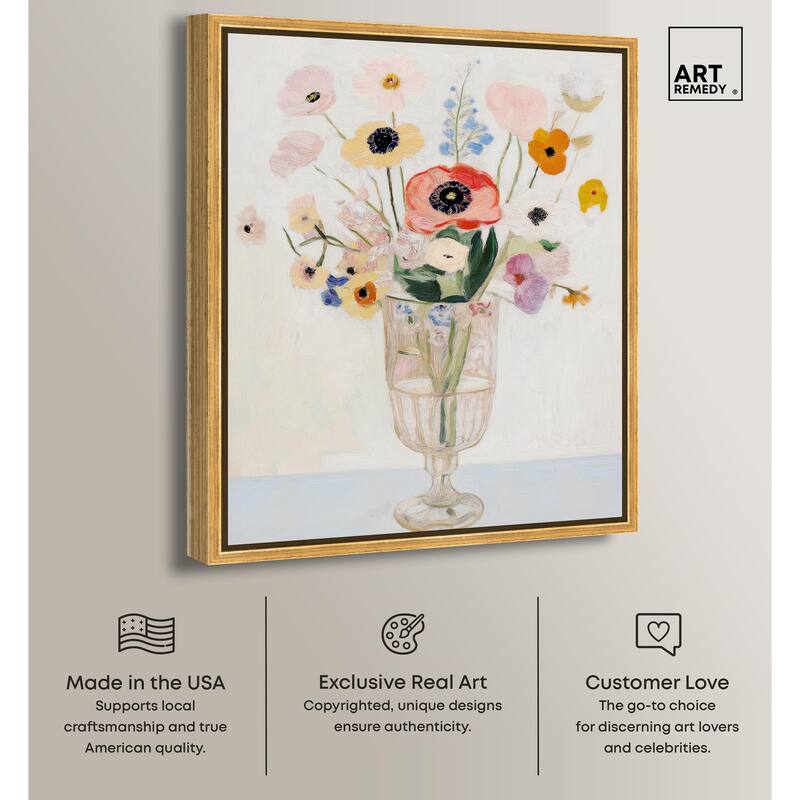 Gentle Bouquet Canvas by Art Remedy