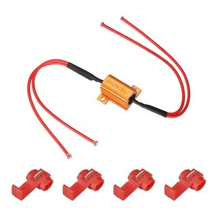 HYPERAUTO 2x Load Resistors – 25W 6ohm – Fix Hyper Flash & Error Codes For T10/168/194 LED Bulbs 2 thumbnail image