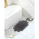 Home Weavers Allure Collection Absorbent Cotton, Machine Washable and Dry Bath Rugs - 17"x24" - Dark Grey
