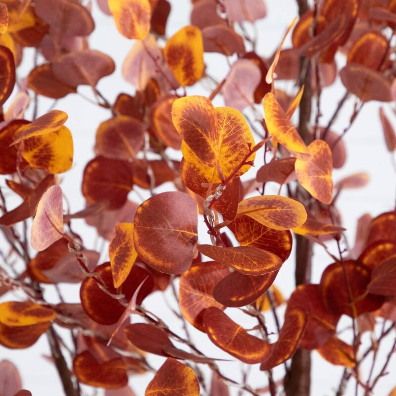 Pre-lit Grand Eucalyptus Fall Harvest Artificial Tree - 9' - Warm White LED Lights