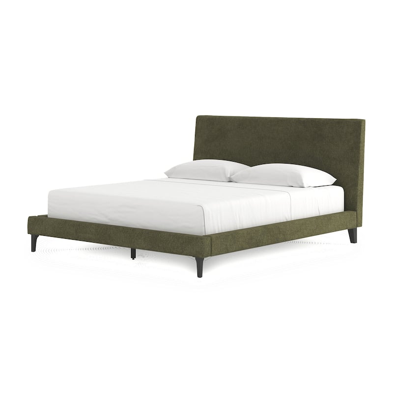 Signature Design by Ashley Zadilyn Sage Green Upholstered Bed with Roll Slats