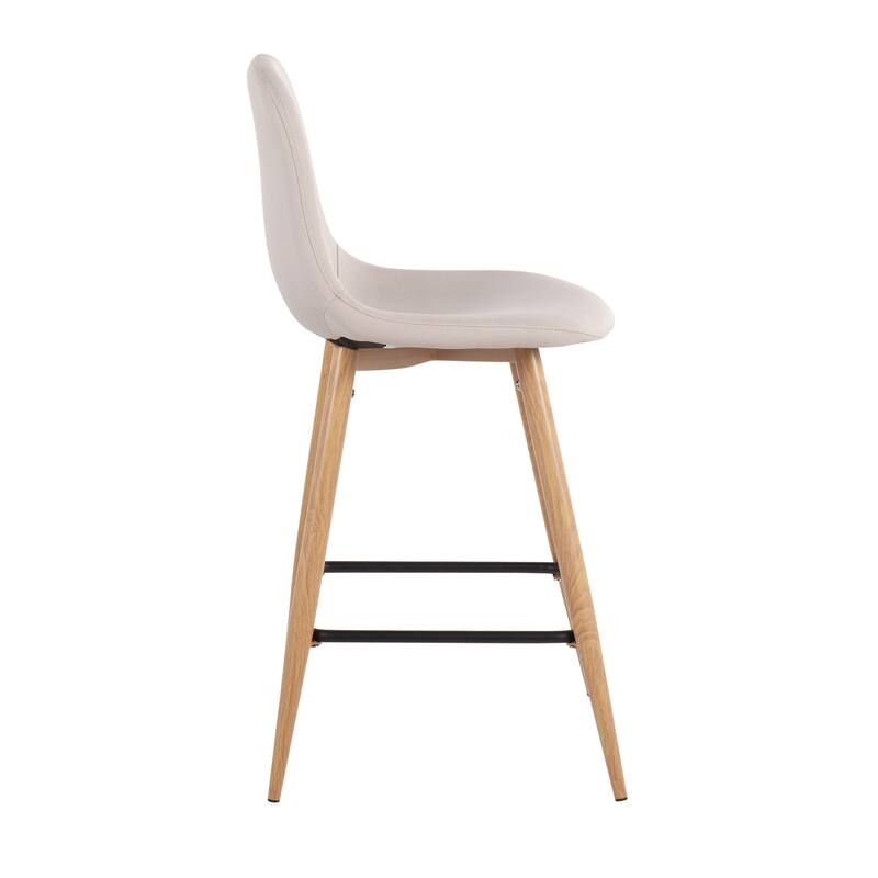 Carson Carrington Stone Natural Counter Stool - Set of 2
