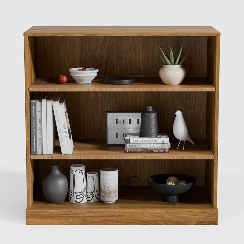 Doorless Wood Bookshelf Storage Cabinet Bookcase&Office Cabinet for Kitchen Bedroom Entryway Living Room Dinning Room