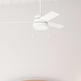 Hunter 52" Aker Ceiling Fan with LED Light and Pull Chain - Scandinavian, Contemporary, Transitional, Modern Farmhouse