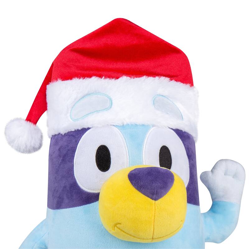 Gemmy Bluey Holiday Greeter with Santa Hat