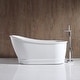 Ove Decors Carly 60 in. Gloss White Acrylic Oval Bathtub - Bed Bath ...