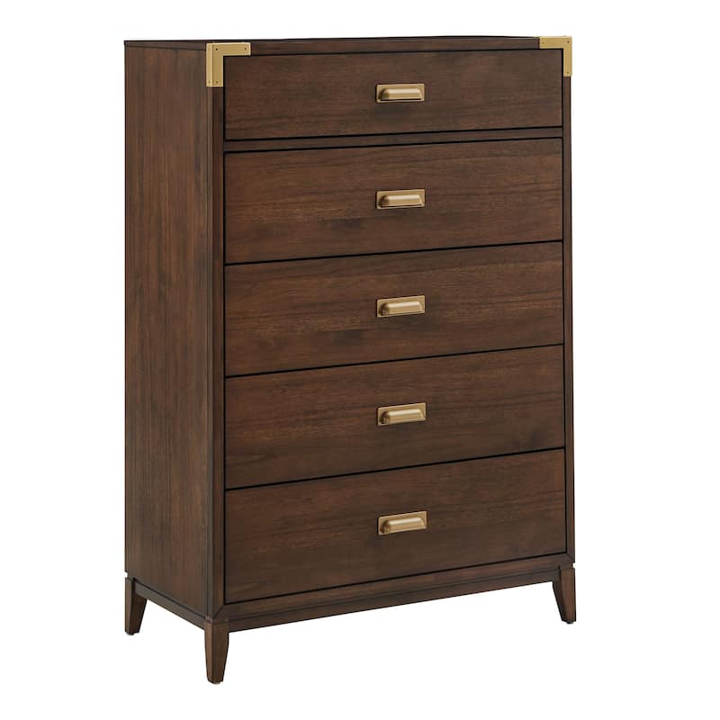 Khourush 36" Wide 5 - Drawer Campaign Chest by iNSPIRE Q Modern