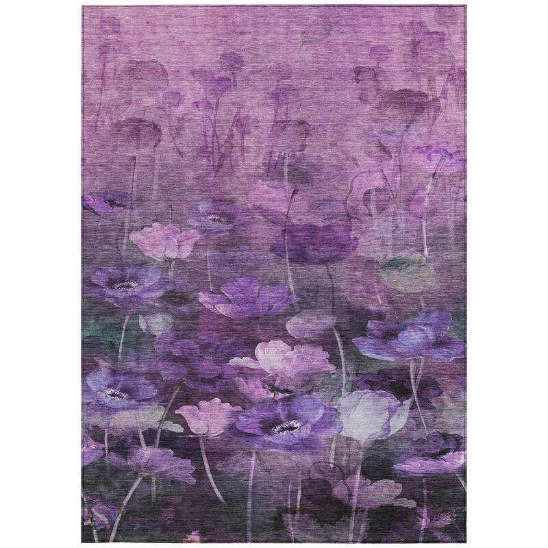 HomeRoots Floral Transitional Rectangle Outdoor Rug