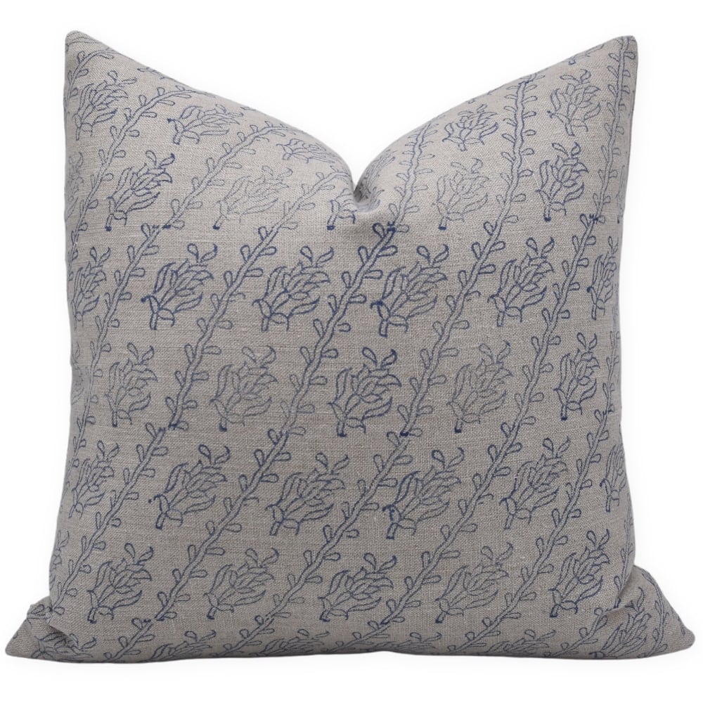 Linen Boho Block print pillow Cover - Kyari