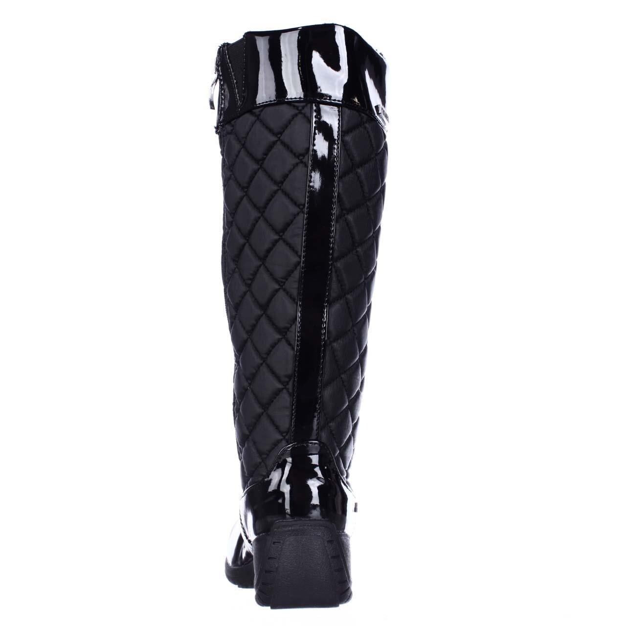 Shop Khombu Merritt Quilted Soft Lined Winter Rain Boots Black