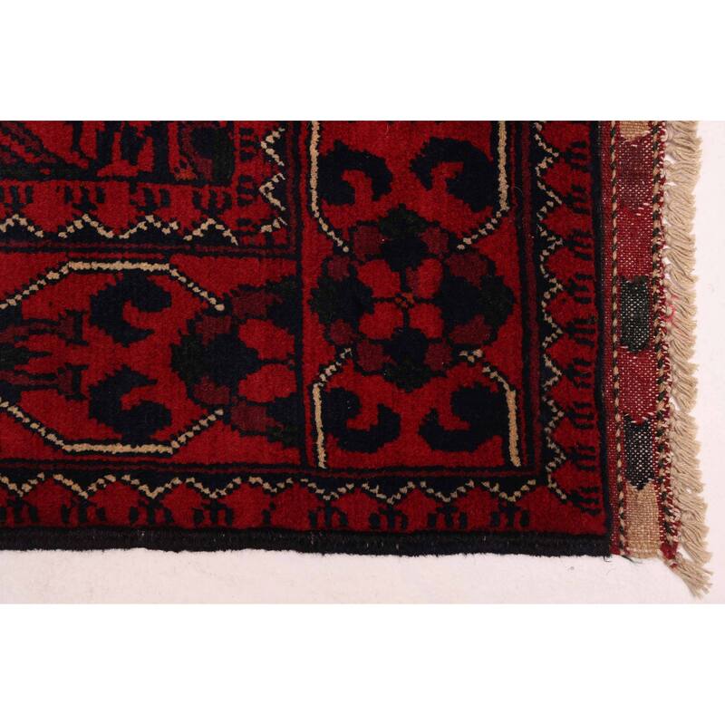 ECARPETGALLERY Hand-knotted Finest Khal Mohammadi Red Wool Rug - 2'8 x 6'11