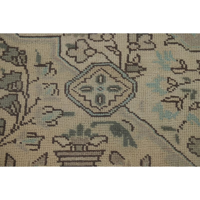 Tabriz Vintage Persian Area Rug Handmade Traditional Wool Carpet - 8'3" x 11'2"