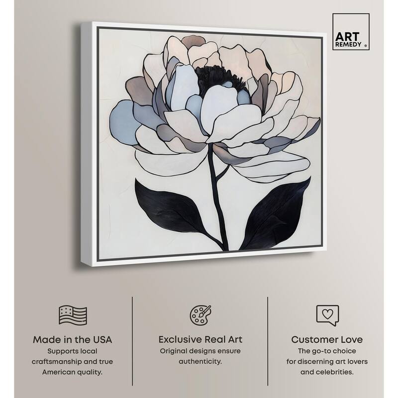 Gray Scale Flower II Canvas by Art Remedy