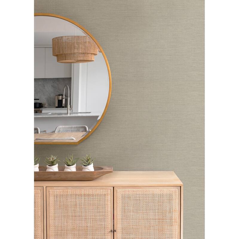 A-Street Prints Essence Beige Linen Texture Wallpaper