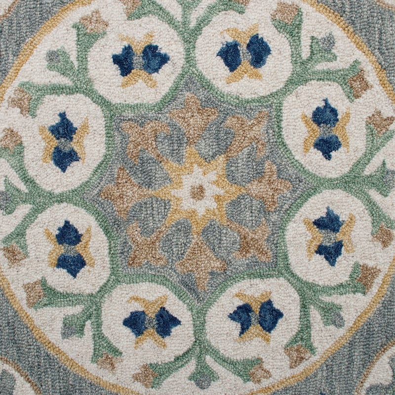 Sevita Suzani Round Area Rug