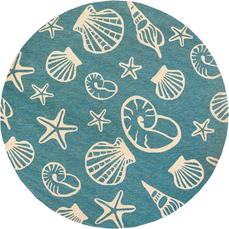 Picadilly Sea Shells Indoor/ Outdoor Area Rug