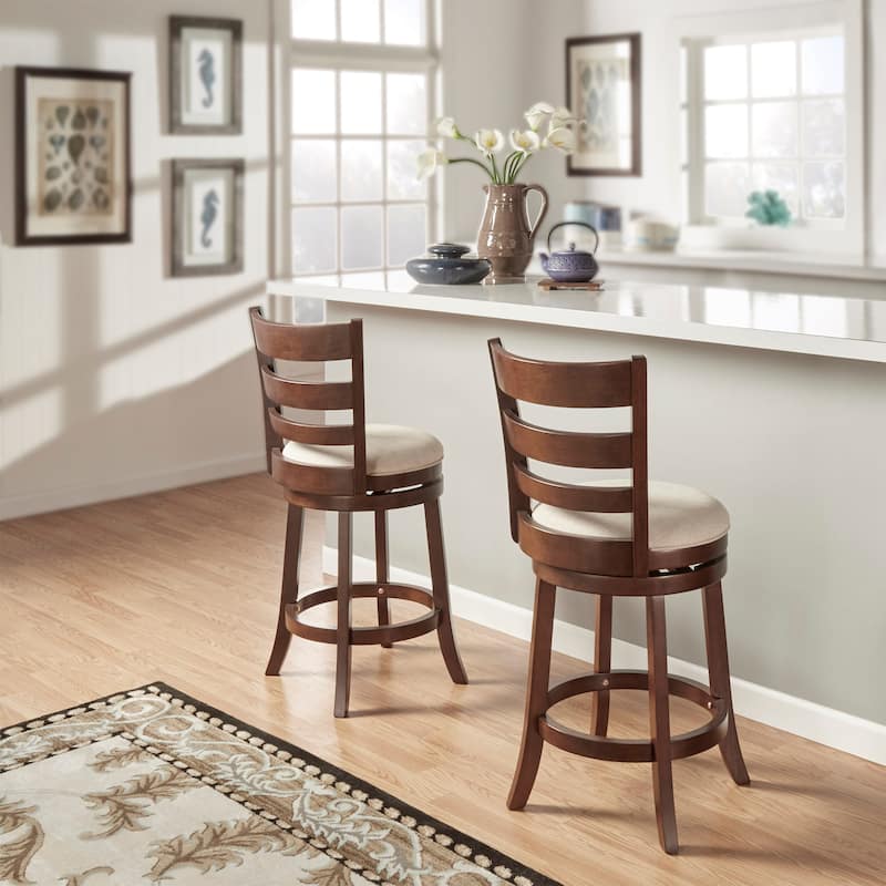 Verona Ladder Back Swivel Counter Height Stool by iNSPIRE Q Classic