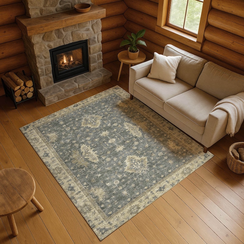 Premium Washable Super Soft Traditional Mayfield Rug - Gray - 9' x 12'