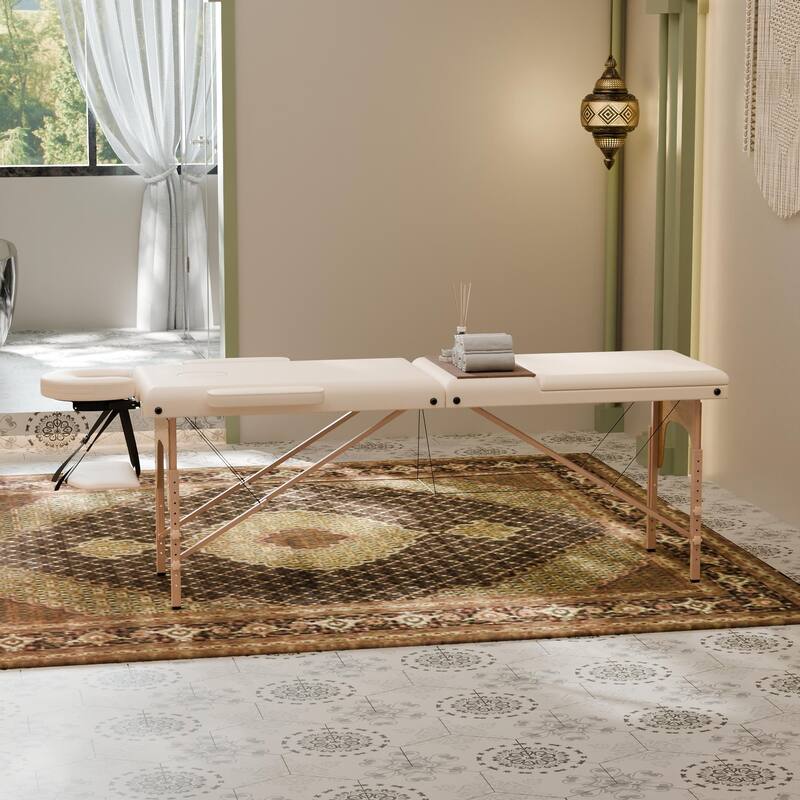 Portable Massage Table Foldable Spa Lash Bed with Adjustable Headrest