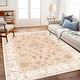 preview thumbnail 66 of 65, Washable Vintage Floral Area Rug Non-Slip Thin Rug for Living Room, Bedroom, Kitchen and Bath Machine Washable Indoor Pet Rugs 10' x 14' (Rectangular) - Pink and Yellow - Rectangle