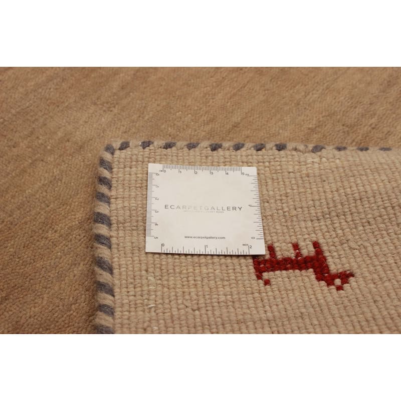 Kashkuli Gabbeh Tan Rug 1'11" x 5'10" - 1'11 x 5'10