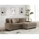 118.4"W Plush Modular Sectional Sofa with Pillows - 2 Piece Brown - Right Facing
