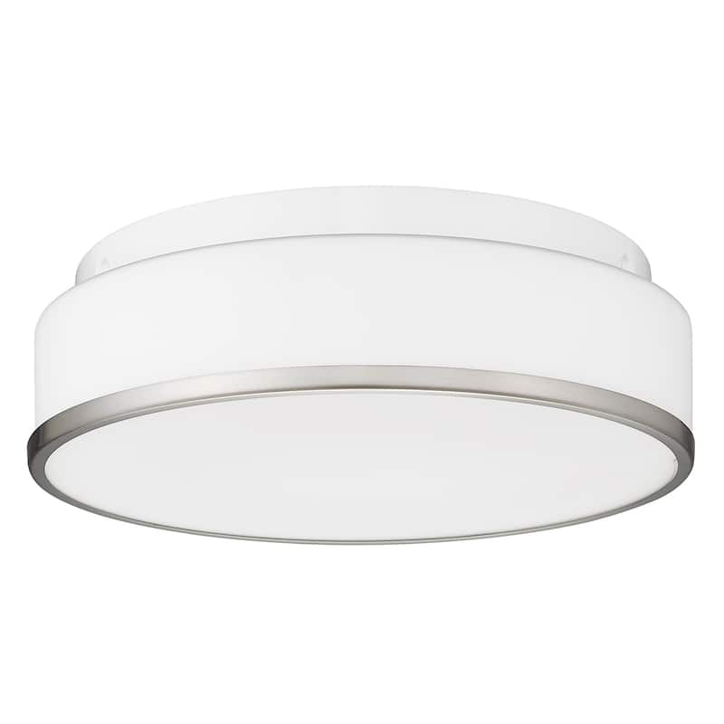 Flush Mount Ceiling Light with Frosted Glass Shade - N/A