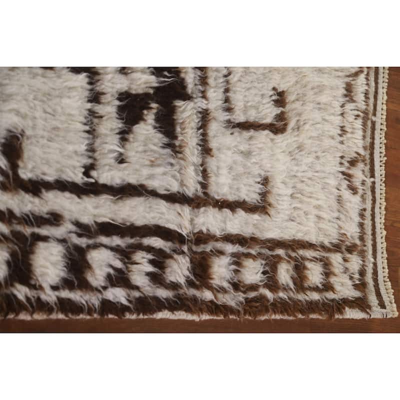 Plush Turkish Anatolian Beige Runner Rug Hand-knotted Wool Carpet - 3'2"x 10'6"