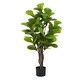 preview thumbnail 4 of 7, Christopher Knight Home - Elegant 51" Artificial Fiddle Leaf Fig Tree with Pot, Perfect for Home Interiors - Wood