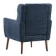 preview thumbnail 29 of 44, Linen Fabric Lounge Wingback Chairs Modern Accent Chair